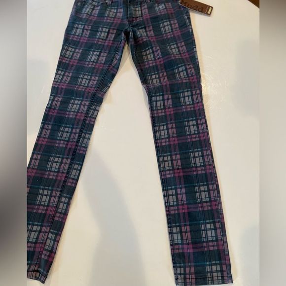 Mudd plaid skinny jeans size 7 - Picture 5 of 6